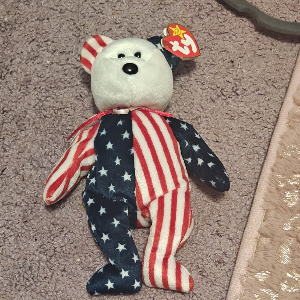 Ty Patriotic Bear Plush - Red, White, and Blue